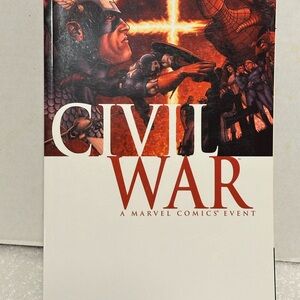 Marvel Civil War Comic with Red and White Cover